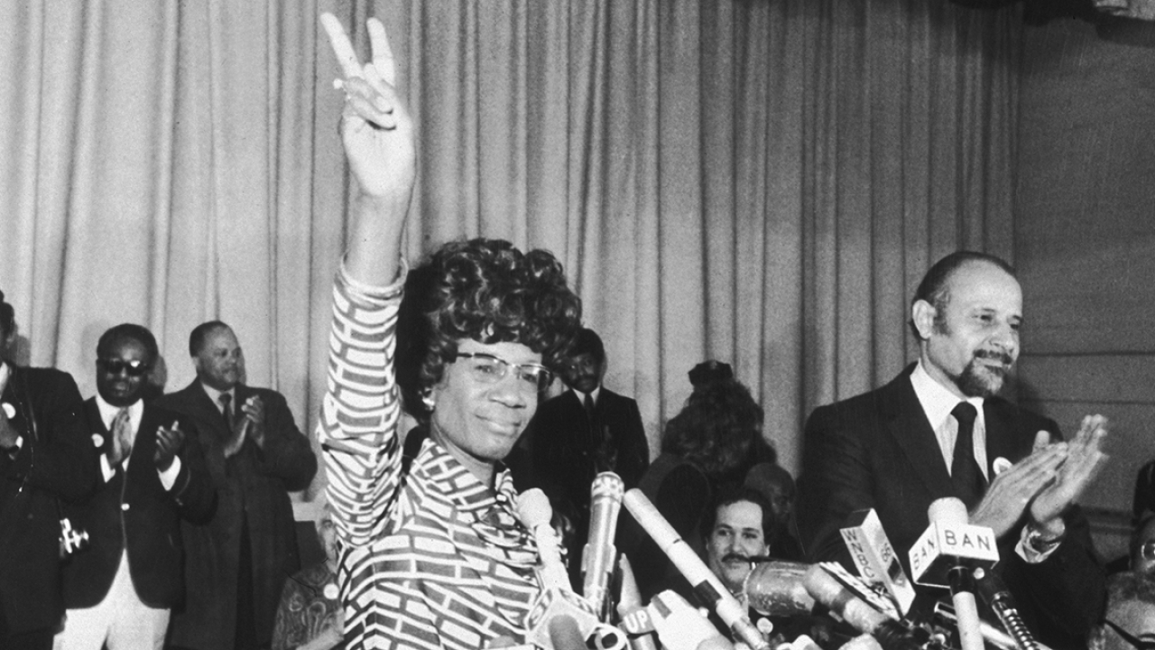 US Representative Shirley Chisholm of Brooklyn announces her entry for Democratic nomination for the presidency
