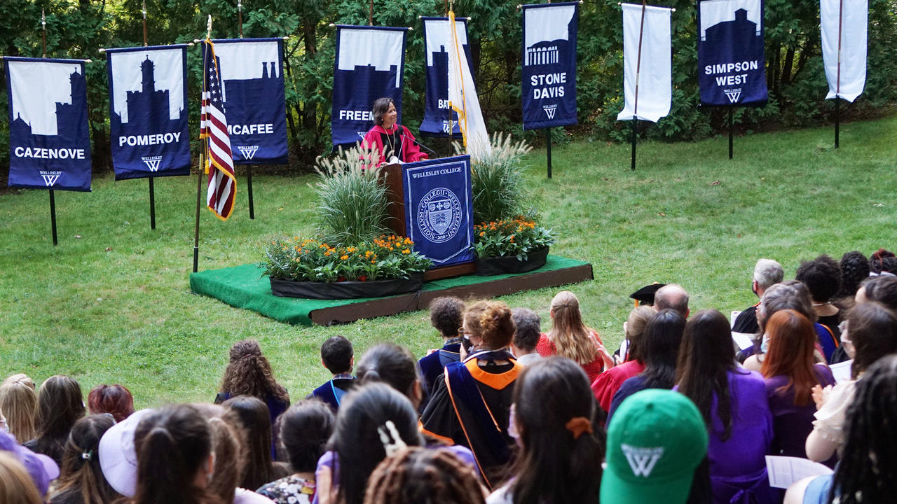 president johnson addresses convocation