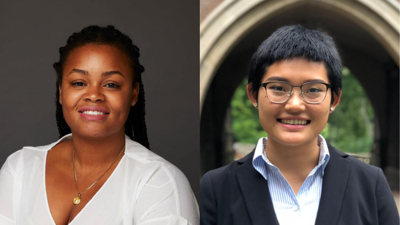 Withney Barthelemy ’20 and Yi Chen ’18