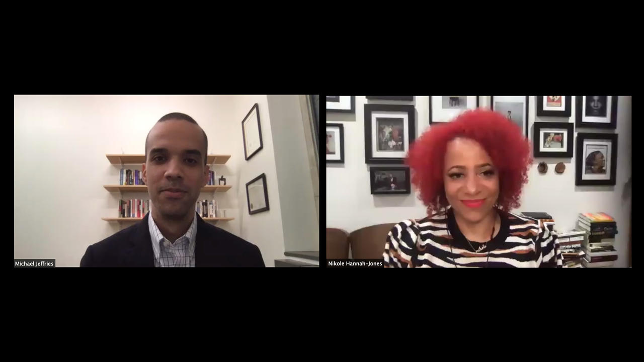 Michael Jeffries and Nikole Hannah-Jones