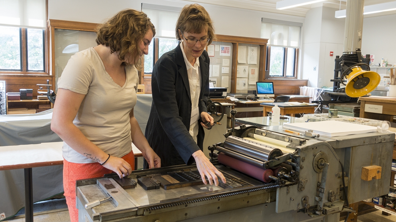 Katherine McCanless Ruffin, director of the book studies and book arts program