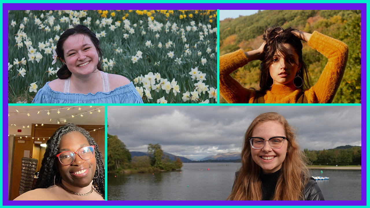A grid showing four students who are participating in this year's Ruhlman Conference—all head shots.