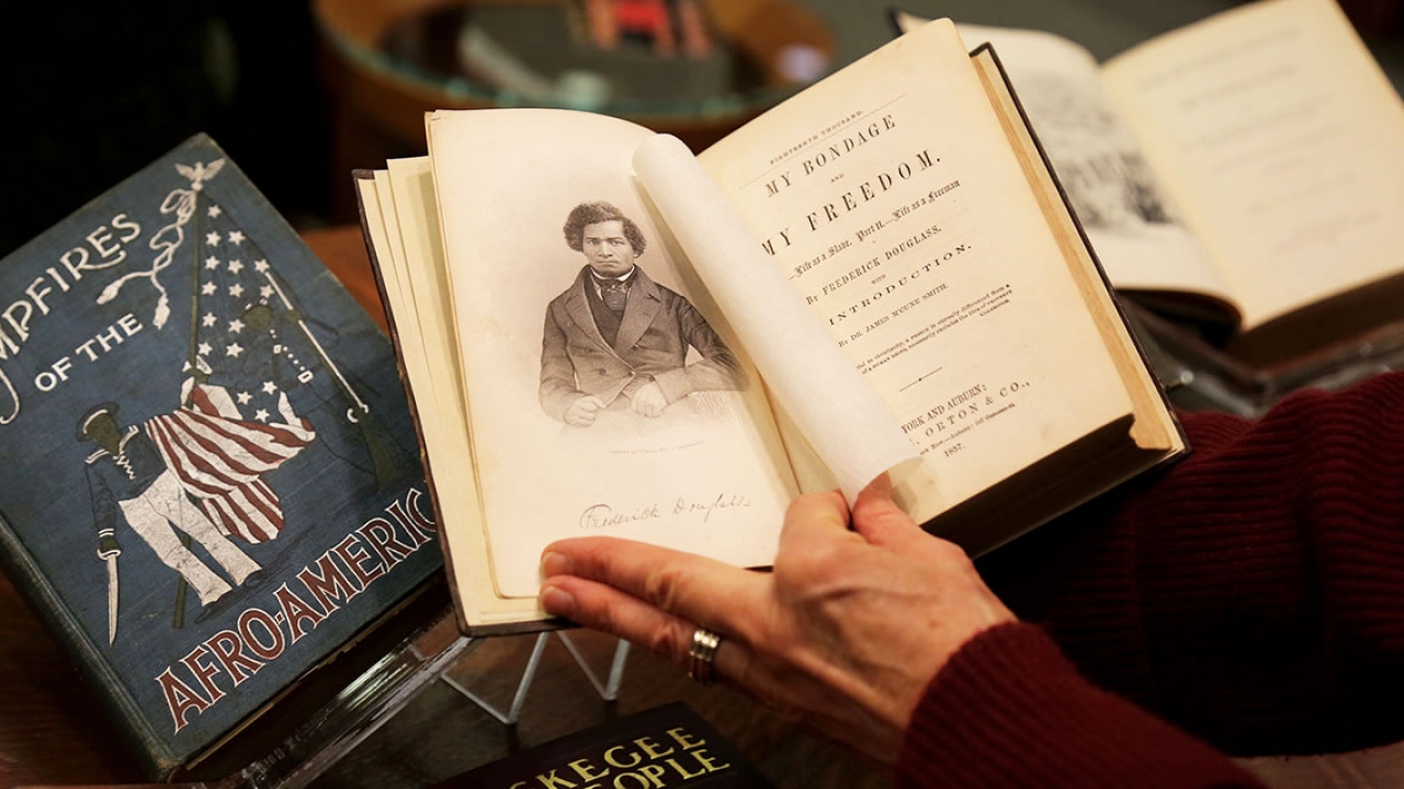 A gathering of rare collections books.